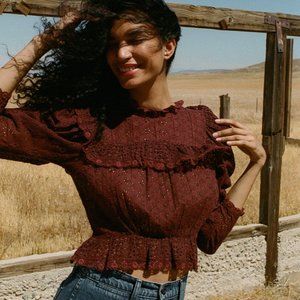 Doen Floryn Top in Antique Walnut Size S (NWT)